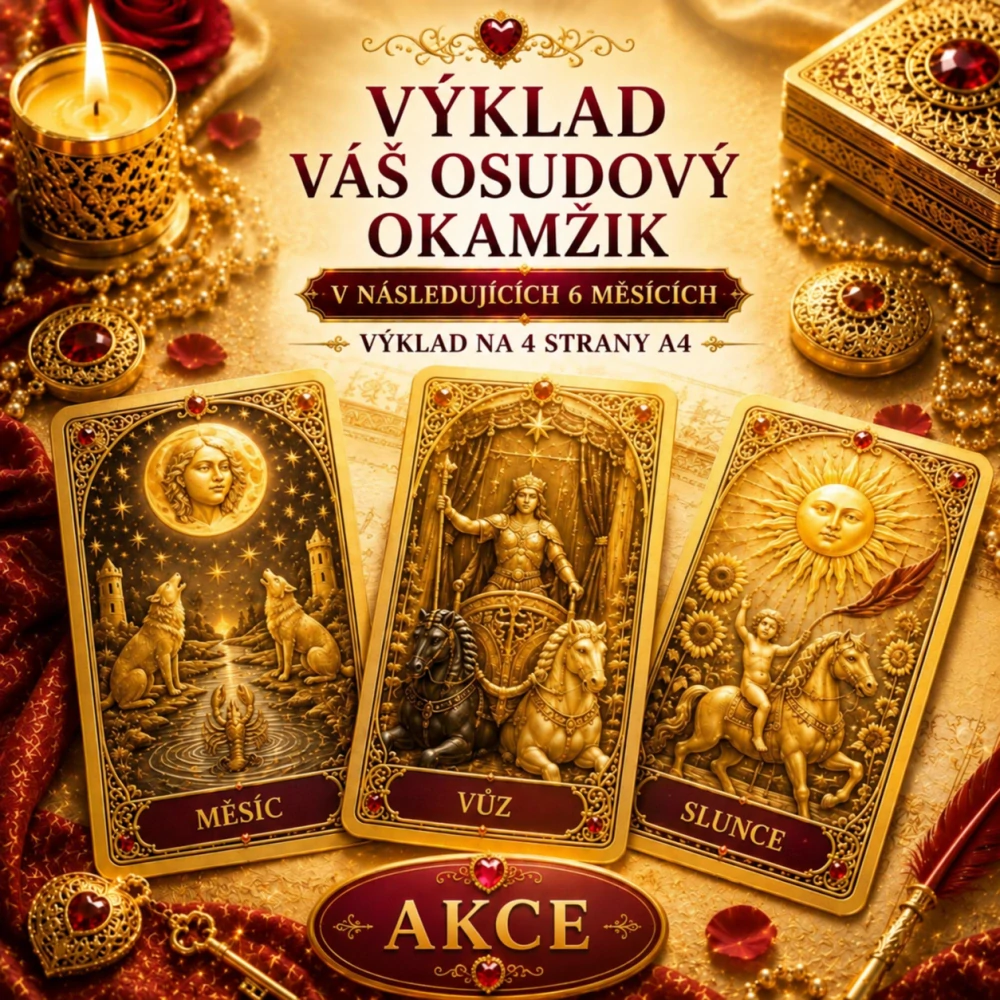 Výklad VÁŠ OSUDOVÝ OKAMŽIK na 6 měsíců - ROZŠÍŘENÁ VERZE - rozbor na 4 strany A4