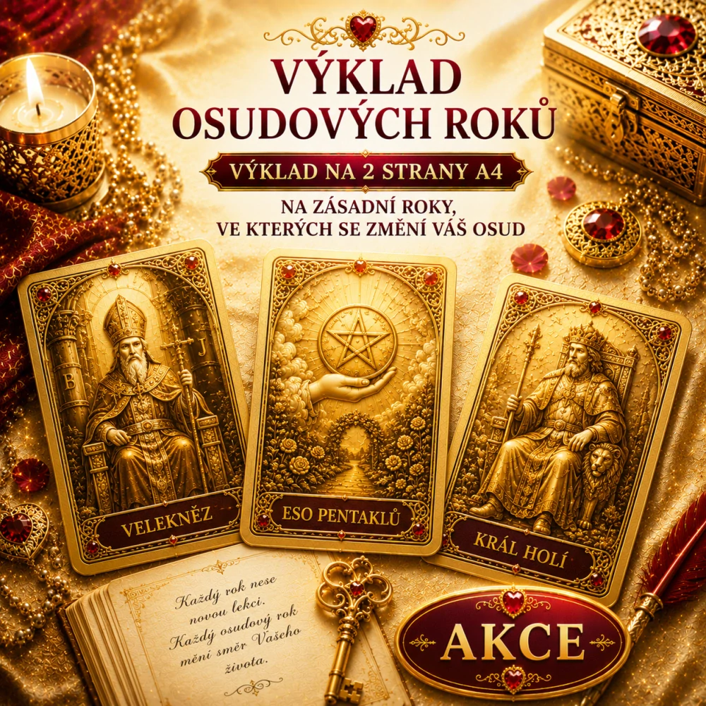 Výklad OSUDOVÝCH ROKŮ – výklad na 2 strany A4 na zásadní roky ve kterých se změní Váš osud