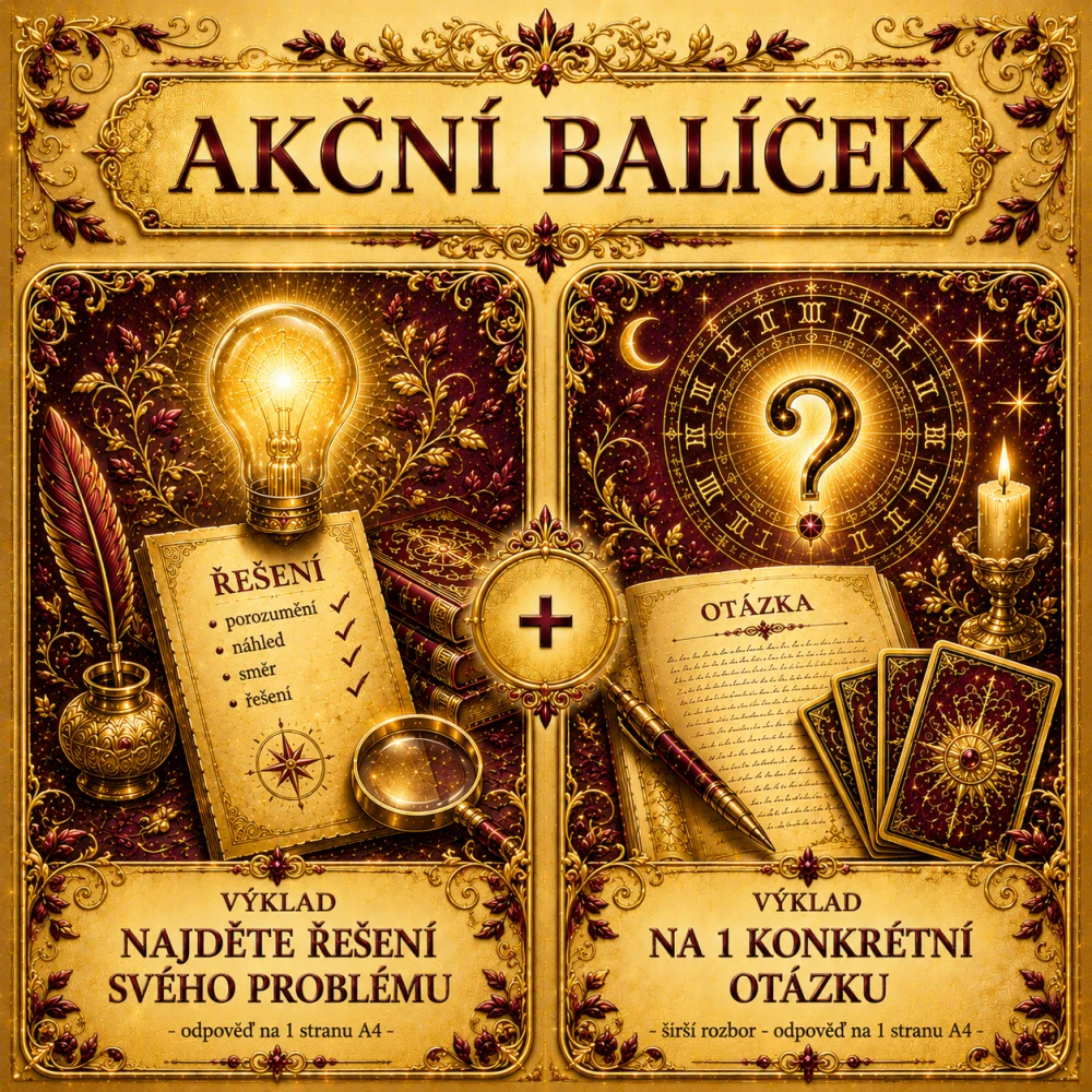 AKČNÍ BALÍČEK ŽIVOTNÍCH OTÁZEK (balíček 2 výkladů)