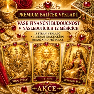 PRÉMIUM BALÍČEK VÝKLADŮ: VAŠE FINANČNÍ BUDOUCNOST V NÁSLEDUJÍCÍCH 12 MĚSÍCÍCH  (13 stran výkladů + 11 stran praktického finančního průvodce)