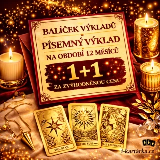 AKČNÍ BALÍČEK VÝKLADŮ - PÍSEMNÝ VÝKLAD NA OBDOBÍ 12 MĚSÍCŮ  1+1 (výklad pro 2 osoby)