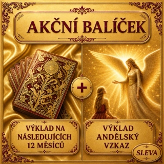 AKCE NA BALÍČEK - VÝKLAD NA NÁSLEDUJÍCÍCH 12 MĚSÍCŮ + VÝKLAD ANDĚLSKÝ VZKAZ